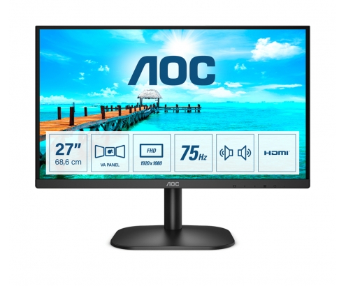 AOC B2  Pantalla para Monitor display 27P Full HD LED  Negro