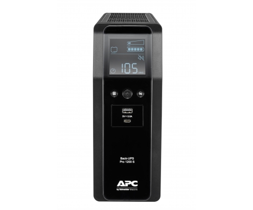 APC BACK UPS PRO BR LÍ­nea interactiva 1200VA, 720 W, 8 salidas AC Negro