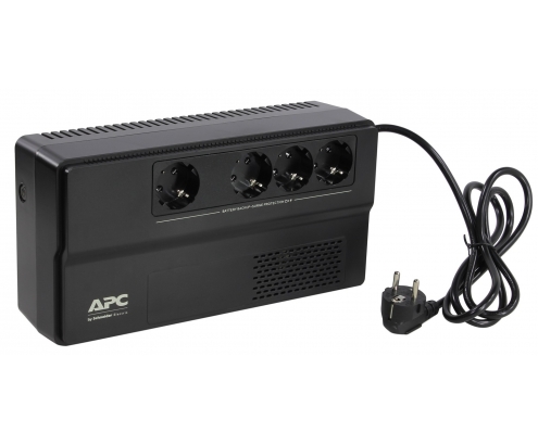 APC sistema de alimentación ininterrumpida (UPS) LÍ­nea interactiva 1000 VA, 600 W, 4 salidas AC Negro