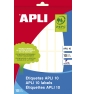 APLI 01637 etiqueta autoadhesiva Rectángulo Permanente Blanco 280 pieza(s)