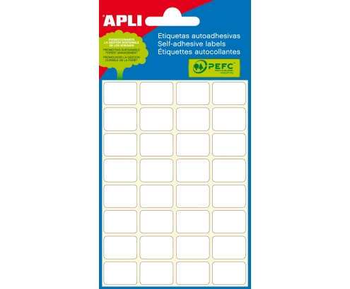 APLI 02661 etiqueta autoadhesiva Alrededor Permanente Blanco 210 pieza(s)