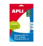 APLI 1646 etiqueta autoadhesiva Rectángulo Permanente Blanco 160 pieza(s)