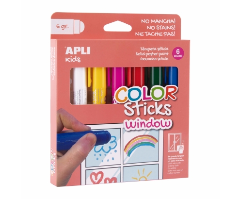 APLI 19363 marcador de tiza Bala Azul, Verde, Rosa, Rojo, Blanco, Amarillo 6 pieza(s)