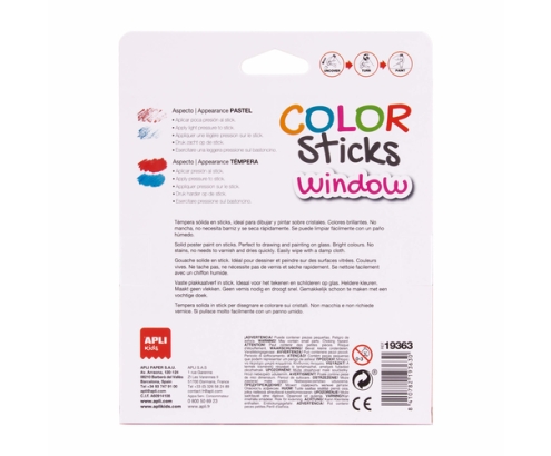 APLI 19363 marcador de tiza Bala Azul, Verde, Rosa, Rojo, Blanco, Amarillo 6 pieza(s)