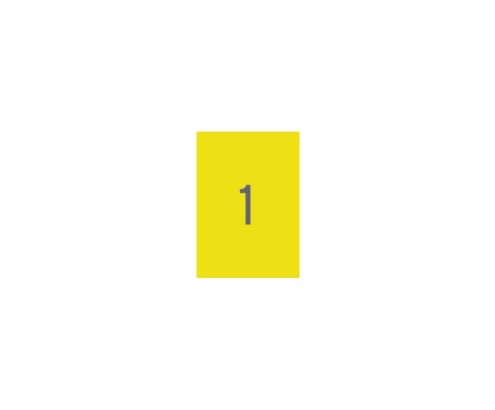 APLI Etiquettes 210x297 jaunes jet/laser/copieur 20 feuilles etiqueta autoadhesiva Rectángulo Permanente Amarillo 20 pieza(s)