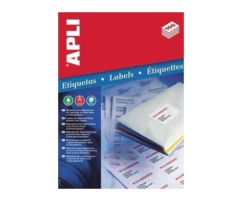 APLI Labels 105 x 148mm etiqueta autoadhesiva Blanco 400 pieza(s)