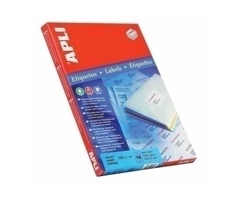 APLI Labels 210 x 149.2mm etiqueta autoadhesiva Blanco 200 pieza(s)