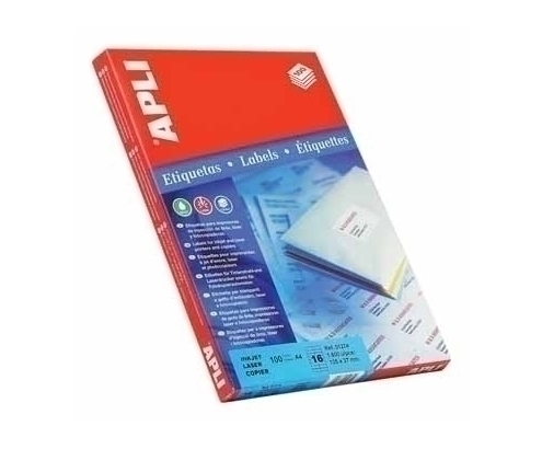 APLI Labels Round corners 99.1 x 93.1mm etiqueta autoadhesiva Blanco 600 pieza(s)