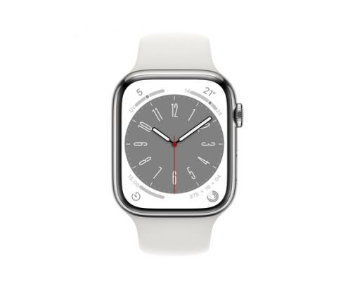 Apple Watch Series 8 OLED 45 mm 4G Plata GPS (satélite)