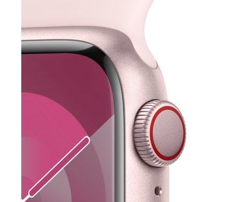 Apple Watch Series 9 41 mm Digital 352 x 430 Pixeles Pantalla táctil 4G Rosa Wifi GPS (satélite)