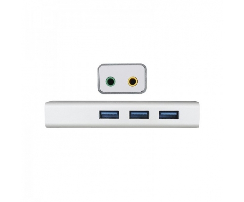 Approx Adaptador USB Sound Card TARJETA DE SONIDO + USB 3.0 HUB APPUSB51HUB