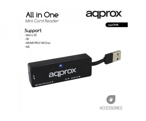 APPROX APPCR01B MULTILECTOR EXTERNO USB 2.0 NEGRO