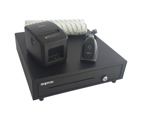 Approx POS APPPOSPACK4180LAN-2D Pack Cajón Impresora Escaner y papel