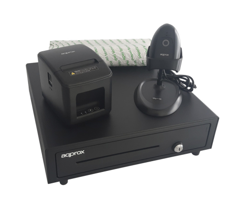 Approx POS appPOSPACK4180LAN Pack Cajón Impresora Escaner y papel