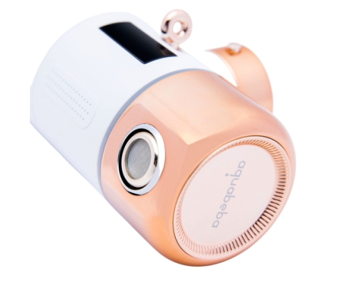Aquabeba FILTRO GRIFO AQUAFILTER Sistema de filtración de agua conectado directamente al grifo Oro rosa, Blanco