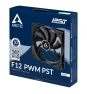 ARCTIC F12 PWM PST Carcasa del ordenador Ventilador 12 cm Negro 1 pieza(s)