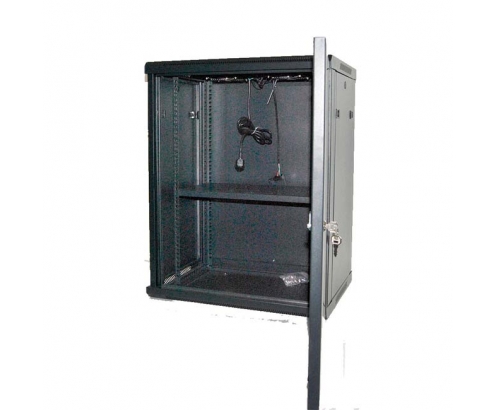 ARMARIO RACK 12U 60X45 CON TERMOSTATO 2 VENTILADORES 1 BANDEJA
