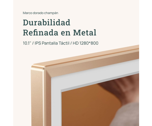 Arzopa D10 Champagne Gold | Marco digital para fotos de 10.1
