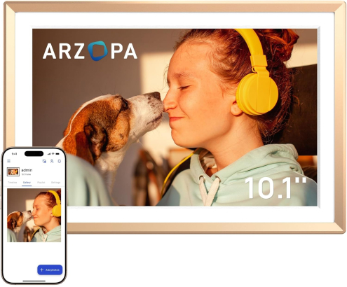 Arzopa D10 Champagne Gold | Marco digital para fotos de 10.1
