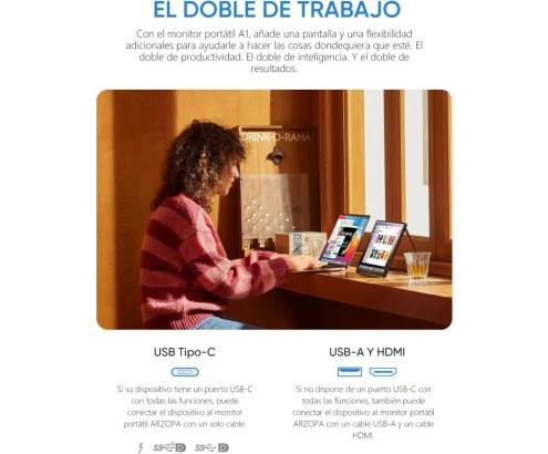 ARZOPA Monitor A1 Portátil 15.6