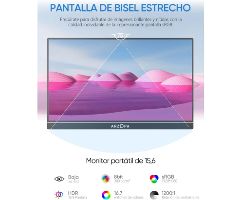 ARZOPA Monitor A1 Portátil 15.6
