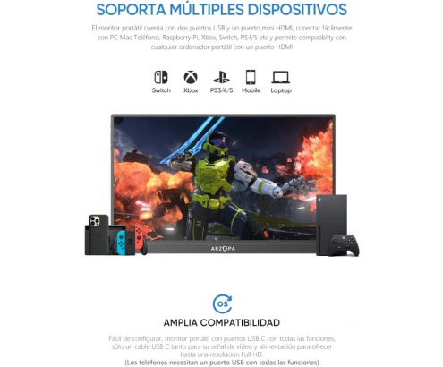 ARZOPA Monitor A1 Portátil 15.6