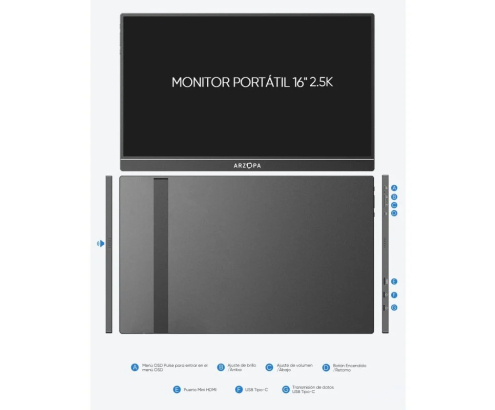 Arzopa Z1RC | Monitor portátil de 16