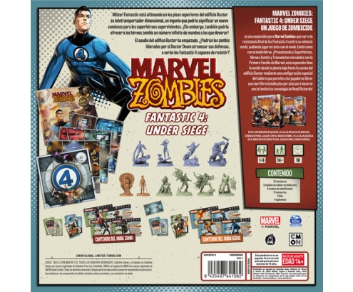 Asmodee CMMZB004 juego de tablero Marvel Zombies: Fantastic 4 Under Siege 60 min Juego De Cartas Interpretación de roles