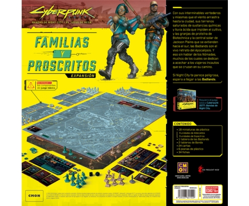 Asmodee CPG002ES juego de tablero Cyberpunk 2077: Familias y Proscritos 120 min Juego De Cartas Interpretación de roles