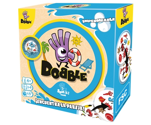 Asmodee Dobble Impermeable 15 min Juego De Cartas Lógico