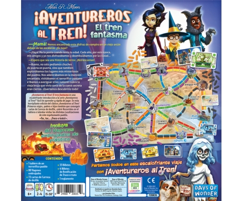 Asmodee DW720835 juego de tablero ¡Aventureros al Tren! El tren fantasma Juego de mesa Estrategia