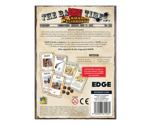 Asmodee EEDVBA07 juego de tablero Bang! Armados y peligrosos 40 min Juego De Cartas Interpretación de roles