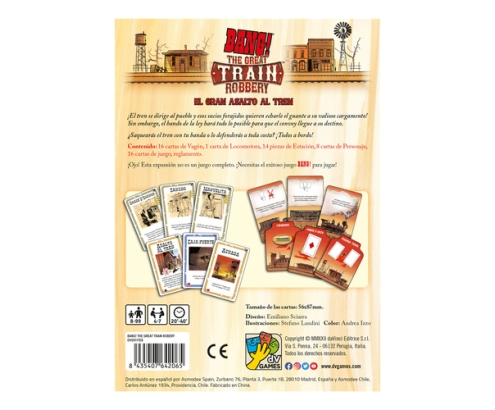 Asmodee EEDVBA09 juego de tablero Bang! El gran asalto al tren 40 min Juego De Cartas Interpretación de roles