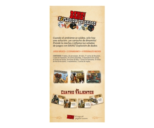 Asmodee EEDVBD04 juego de tablero Bang! Explosión de dados 15 min Juego De Cartas Estrategia