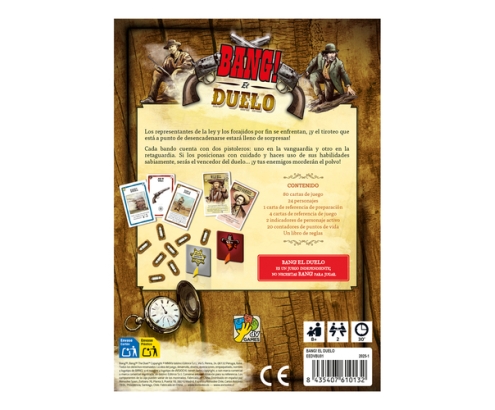 Asmodee EEDVBU01 juego de tablero Bang! El Duelo 30 min Juego De Cartas Interpretación de roles