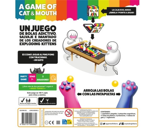Asmodee Exploding Kittens EKCM01ES juego de tablero 15 min Juego de mesa Habilidad motriz fina (destreza)