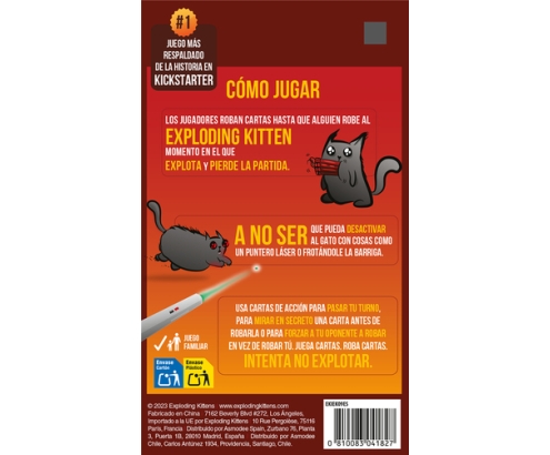 Asmodee Exploding Kittens EKIEK09ES juego de tablero Exploding Kittens Edición 2 Jugadores 10 min Juego De Cartas Partido