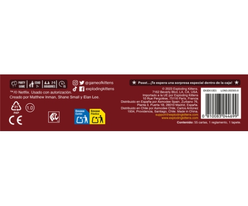 Asmodee Exploding Kittens EKIEK12ES juego de tablero Exploding Kittens El bien contra el mal 15 min Juego De Cartas Partido