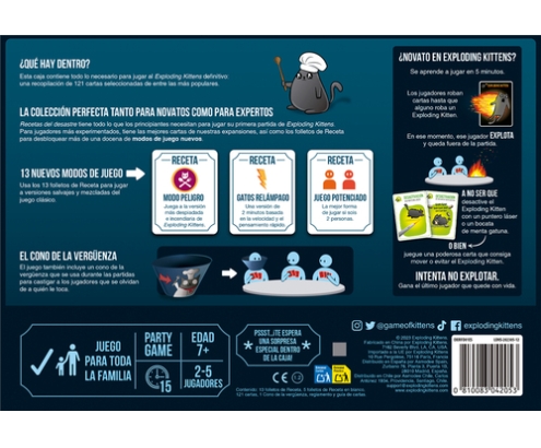 Asmodee Exploding Kittens EKIRFD01ES juego de tablero 15 min Juego De Cartas Partido