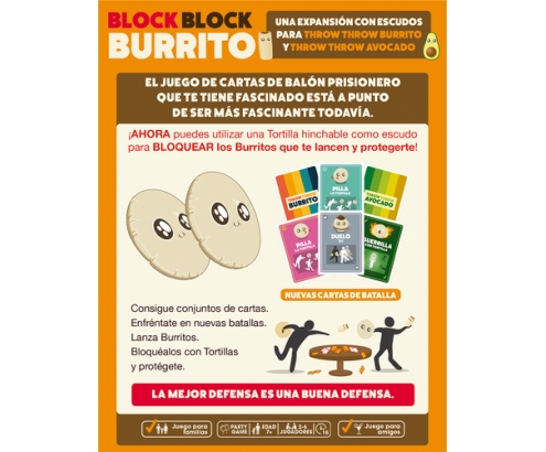 Asmodee Exploding Kittens EKITTB03ES juego de tablero Block Block Burrito 15 min Juego De Cartas Partido