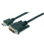 ASSMANN Electronic adaptador de cable de vÍ­deo 2 m HDMI, DVI-D Negro