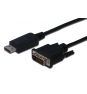 ASSMANN Electronic adaptador de cable de vÍ­deo 3 m DisplayPort DVI-D Negro