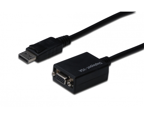 ASSMANN Electronic AK-340403-001-S Adaptador de cable video DisplayPort macho a VGA hembra 0.15m negro