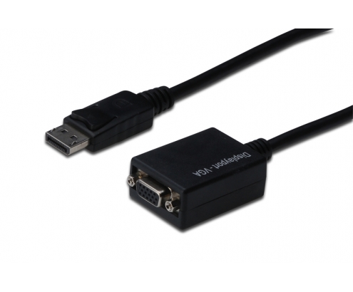 ASSMANN Electronic AK-340410-001-S adaptador de cable de vÍ­deo 0,15 m DisplayPort VGA D-Sub Negro