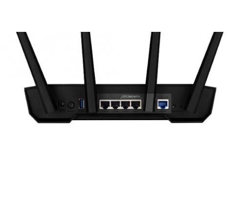 ASUS 90IG0790-MO3B00 router inalámbrico Gigabit Ethernet Doble banda (2,4 GHz / 5 GHz) Negro, Naranja