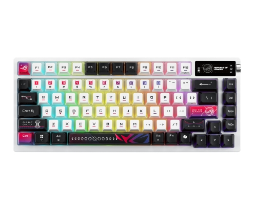 ASUS ROG Azoth X teclado Juego USB + RF Wireless + Bluetooth Negro, Blanco