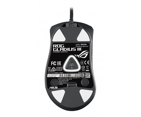 ASUS ROG Gladius III ratón mano derecha USB tipo A Í“ptico 19000 DPI Negro