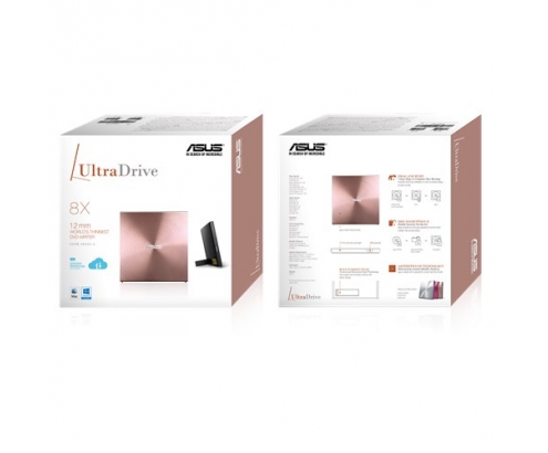 ASUS SDRW-08U5S-U grabadora externa DVD super multi DL rosa 90DD0114-M29000