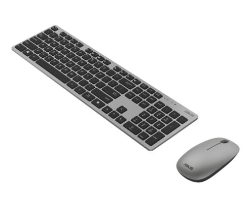 ASUS W5000 Wireless Keyboard and Mouse Set teclado Ratón incluido Oficina RF inalámbrico QWERTY Español Negro, Gris