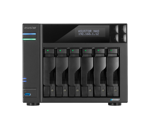 Asustor LOCKERSTOR 6 Gen2 NAS Escritorio Intel® Celeron® N5105 8 GB DDR4 Unidad de disco duro ADM Negro